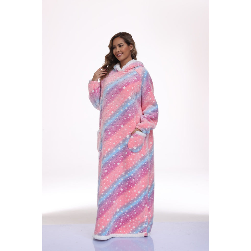 Oversized sherpa-lined wearable blanket hoodie – photo 10