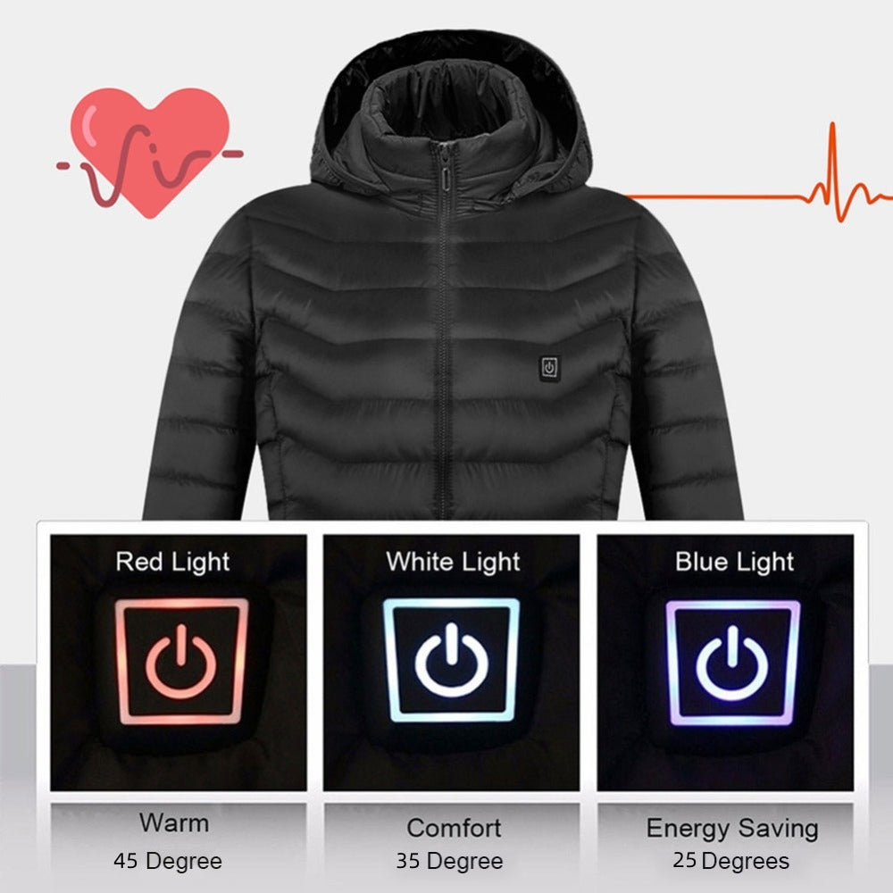 Men's USB heated jacket with removable hood – photo 9