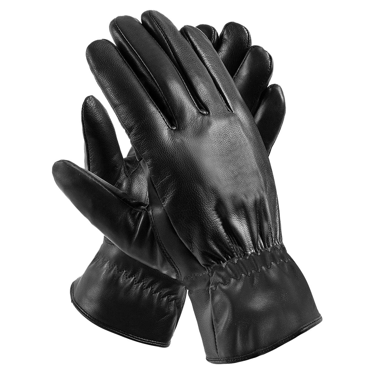 Faux leather winter gloves – photo 8