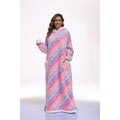 Oversized sherpa-lined wearable blanket hoodie