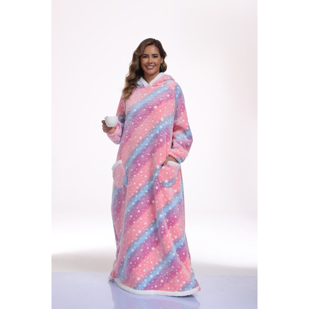 Oversized sherpa-lined wearable blanket hoodie – photo 9