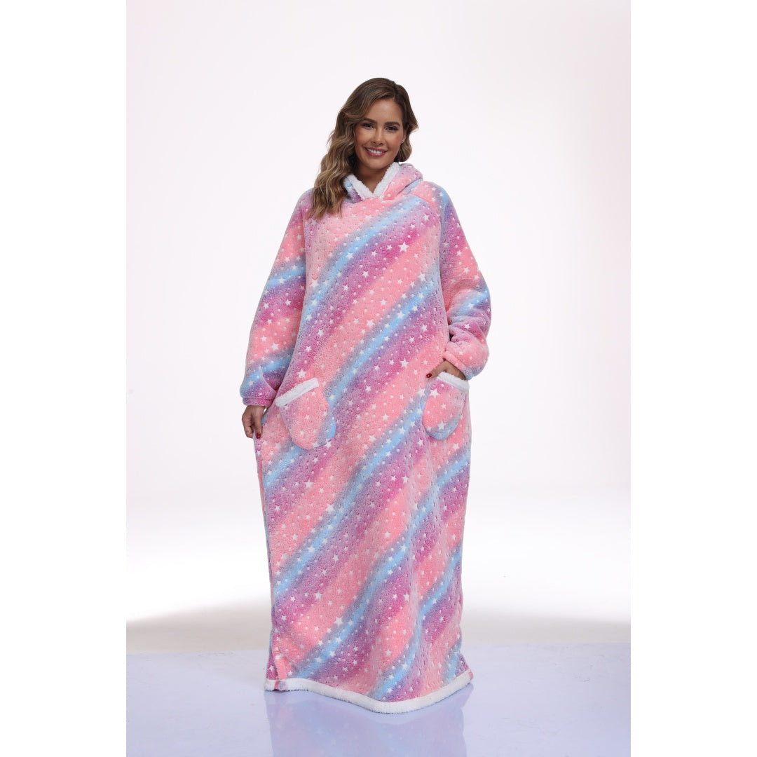 Oversized sherpa-lined wearable blanket hoodie – photo 3