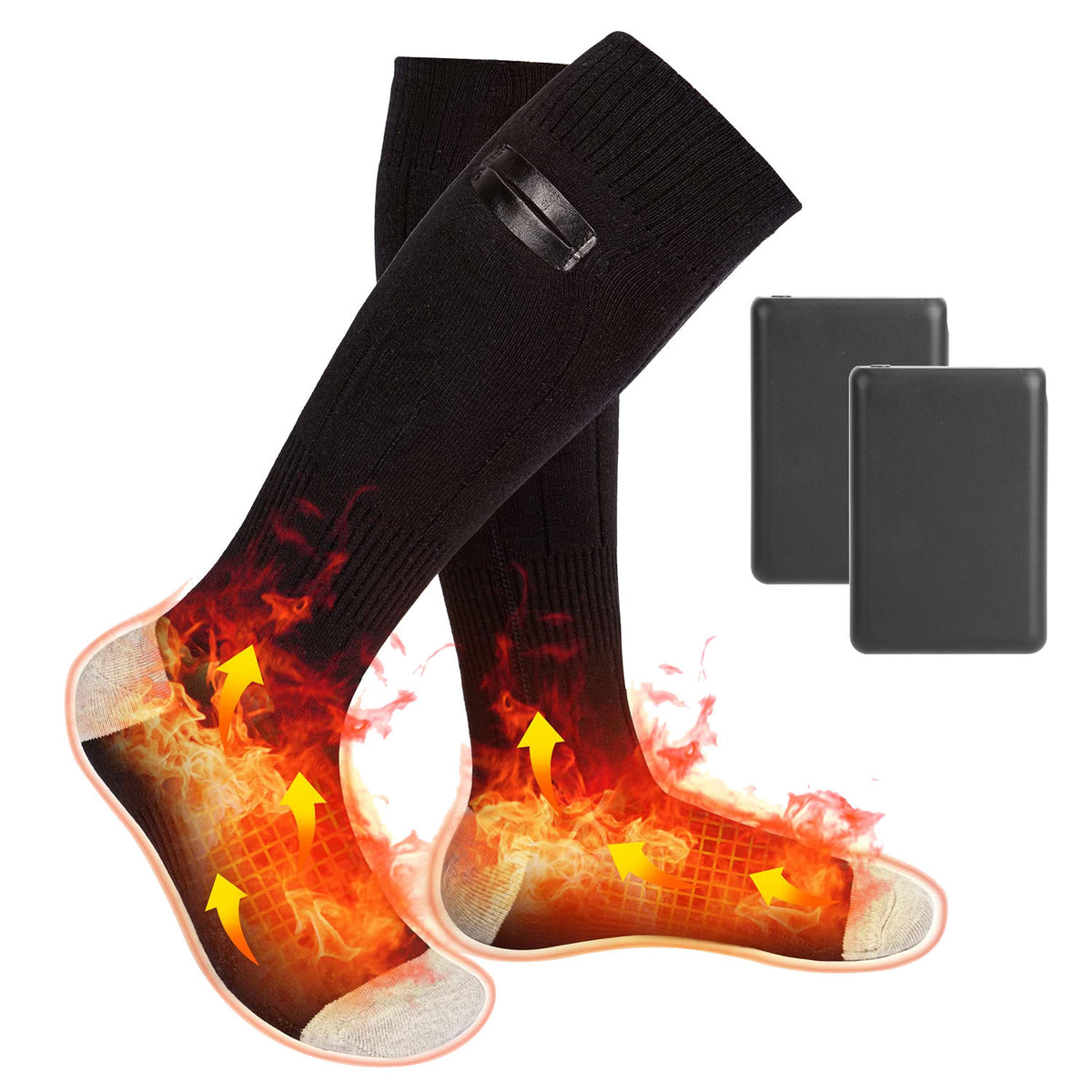 Rechargeable heated socks with battery packs – photo 4