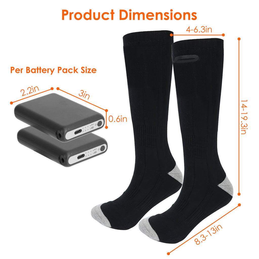 Rechargeable heated socks with battery packs – photo 10