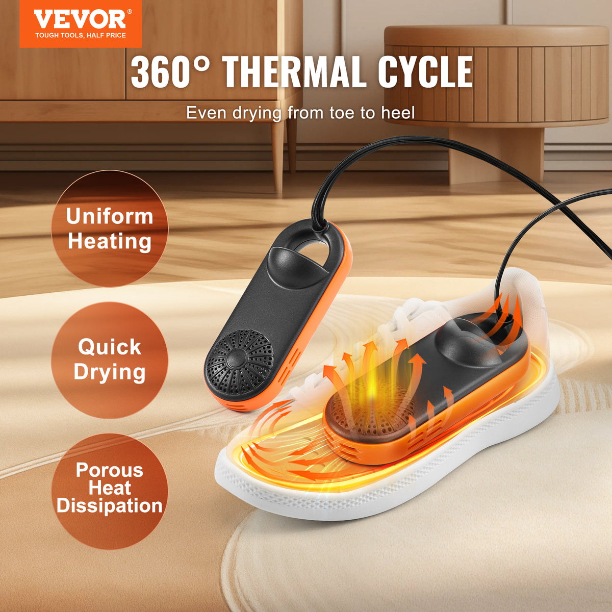 Portable boot and shoe dryer