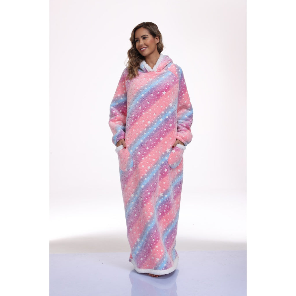 Oversized sherpa-lined wearable blanket hoodie – photo 8