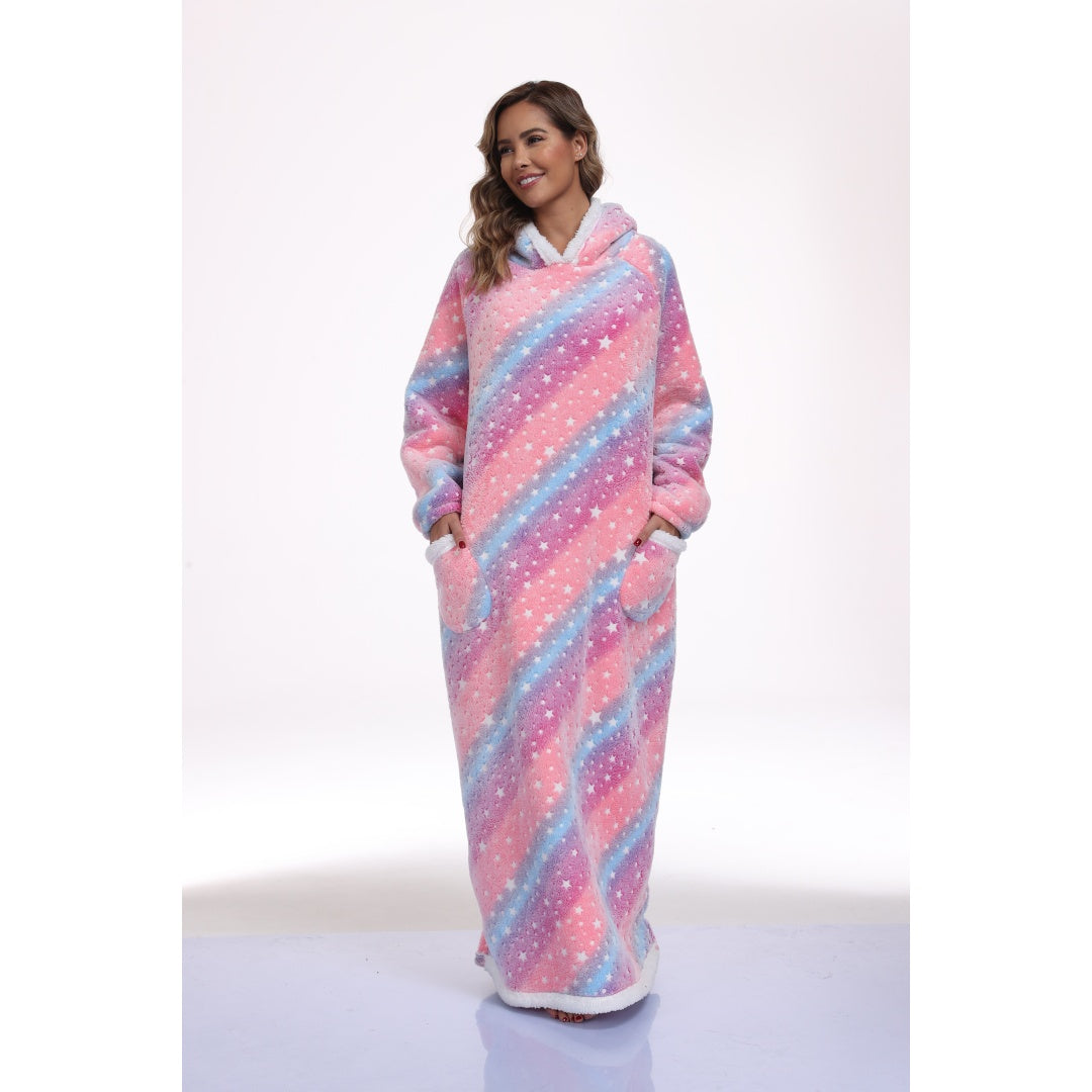 Oversized sherpa-lined wearable blanket hoodie – photo 8
