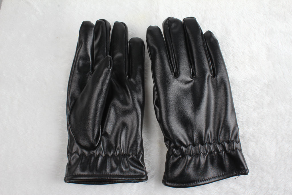 Faux leather winter gloves – photo 2