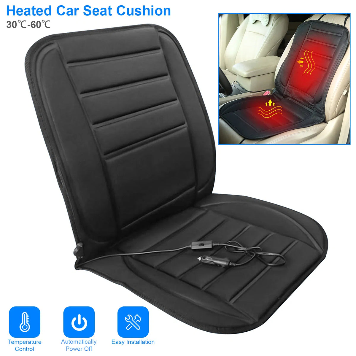 12V heated car seat cushion – photo 3