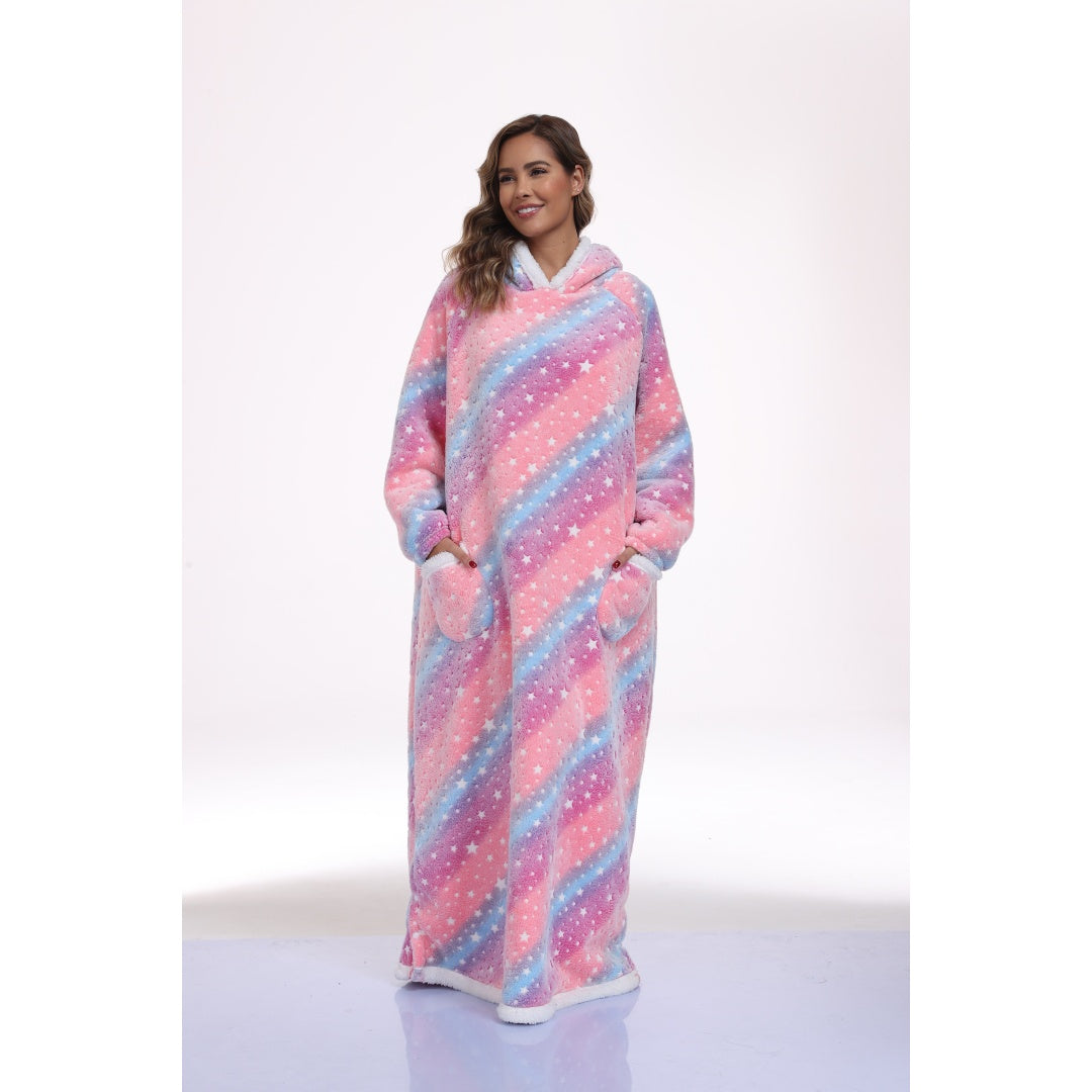 Oversized sherpa-lined wearable blanket hoodie – photo 6
