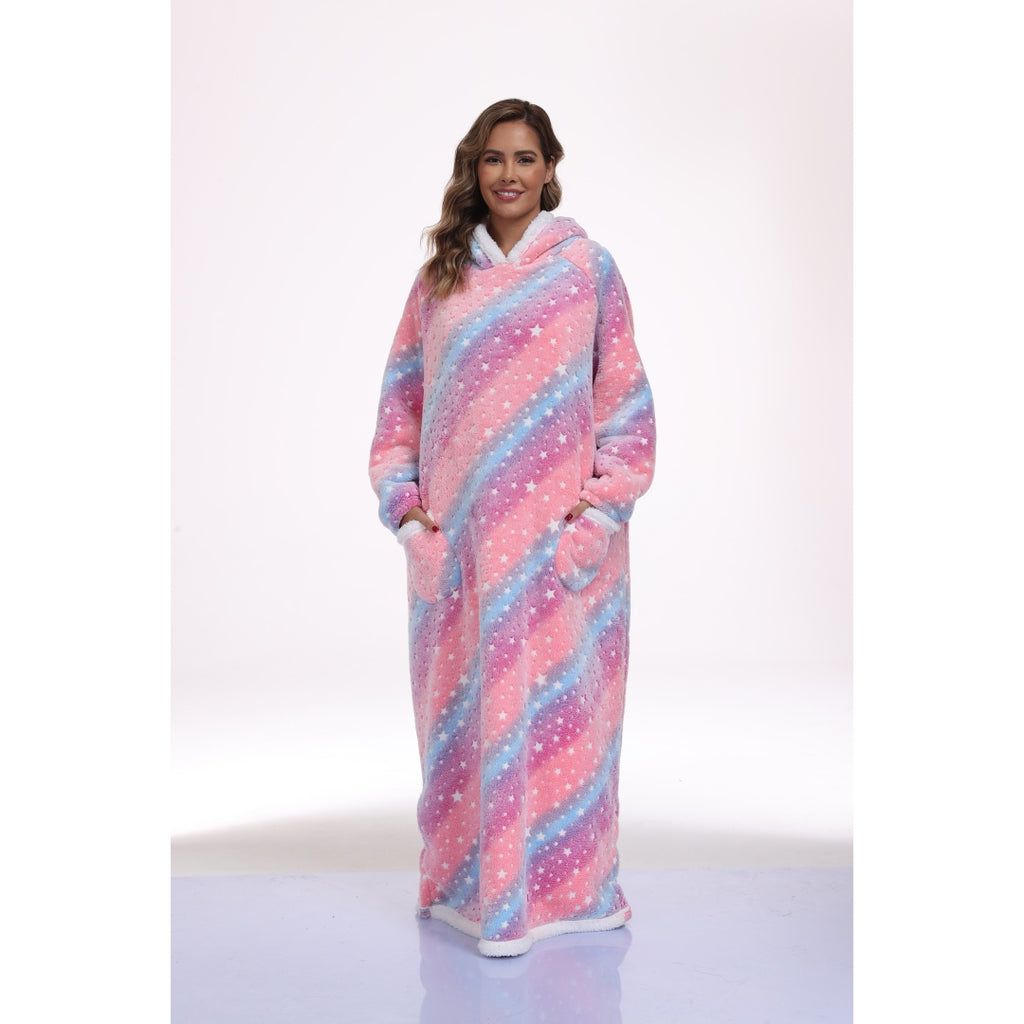 Oversized sherpa-lined wearable blanket hoodie – photo 7