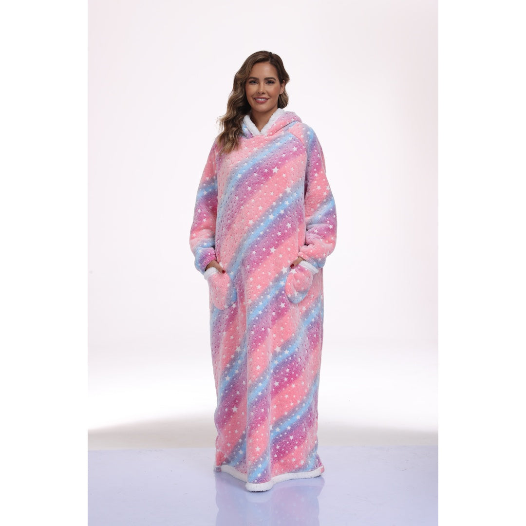 Oversized sherpa-lined wearable blanket hoodie – photo 7