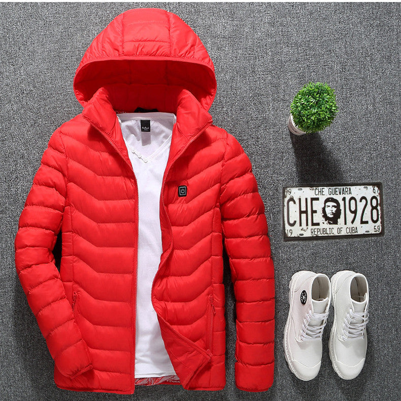 Men's USB heated jacket with removable hood – photo 10